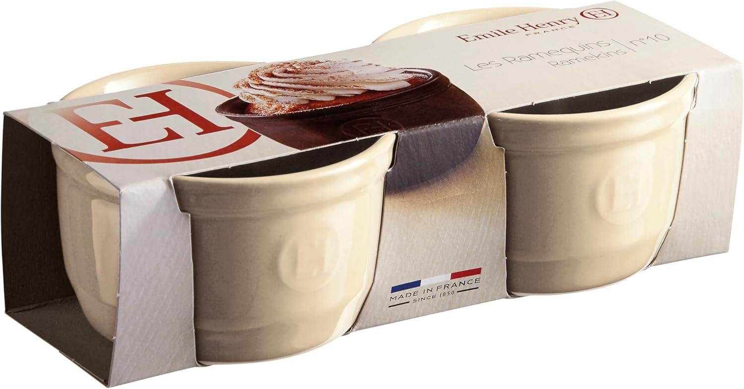 Emile Henry Made in France 8.5 oz Ramekin, Set of 2, 4" by 2.5", Clay