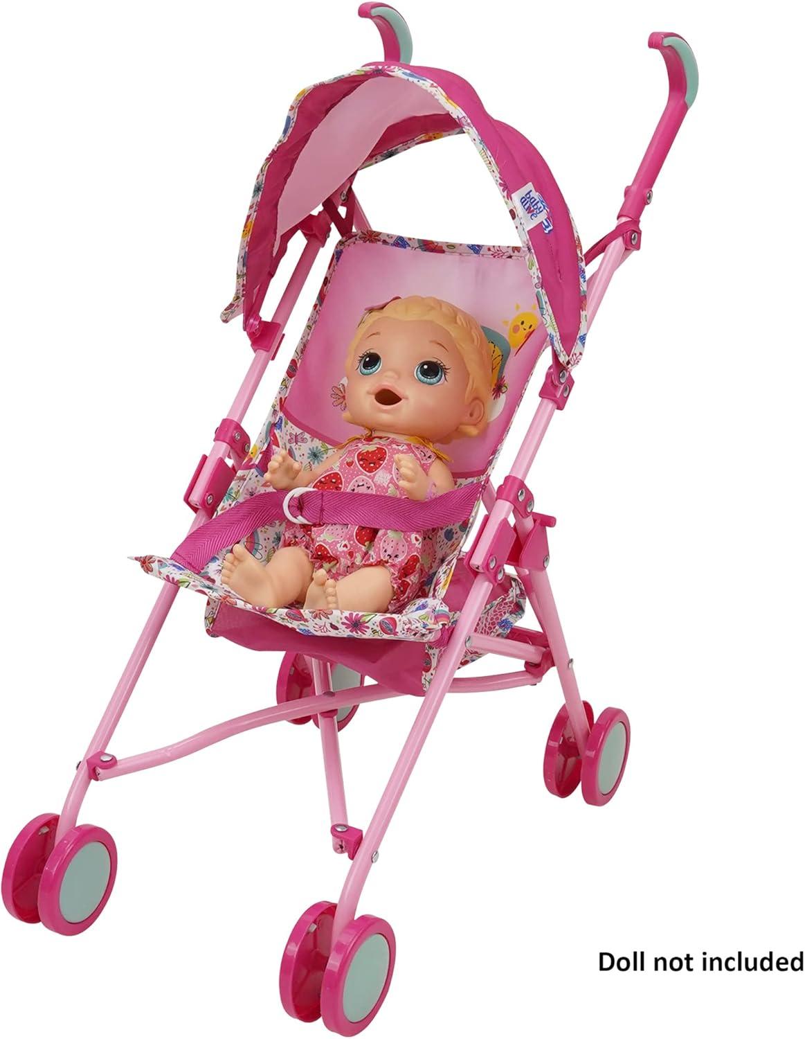 Baby Alive: Doll Stroller - Pink & Rainbow - Fits Dolls Up To 24"