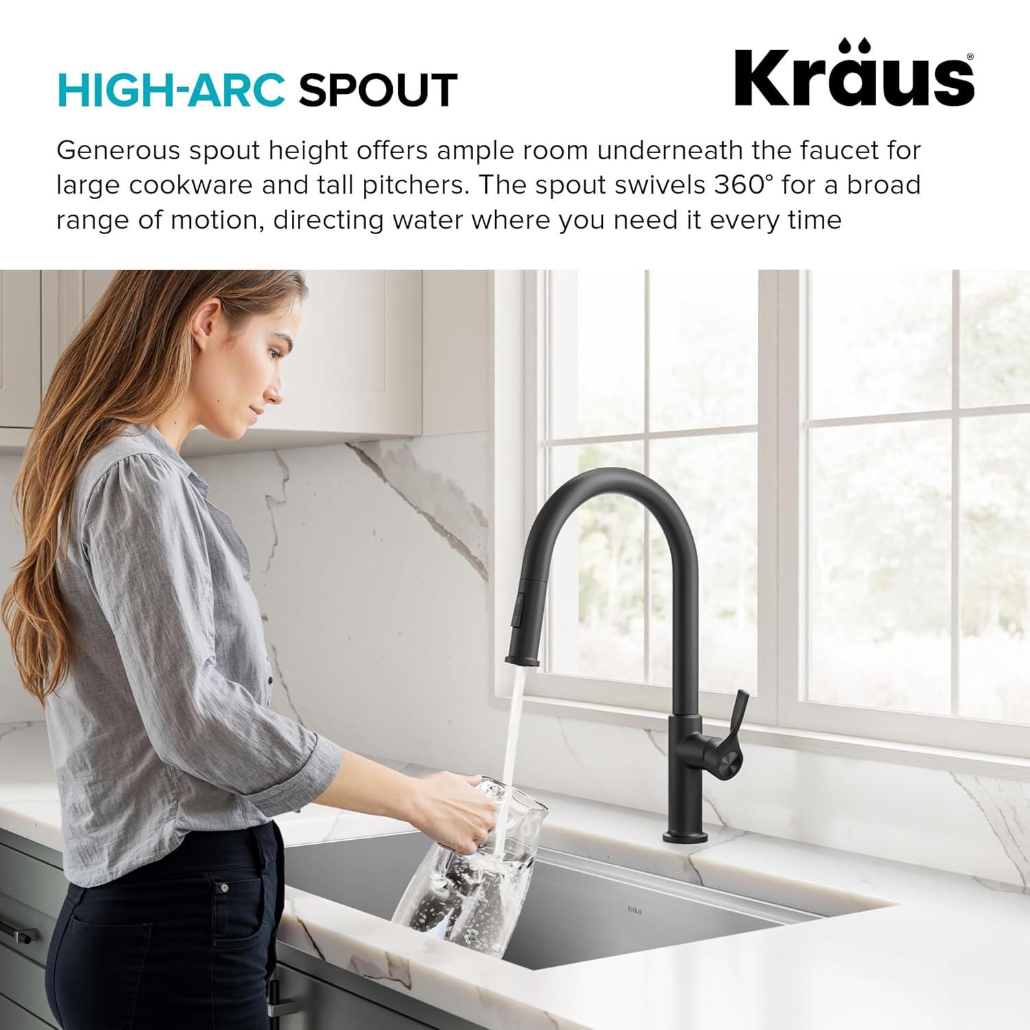 Kraus Torak 2-Function Single Handle Pull Down Kitchen Faucet