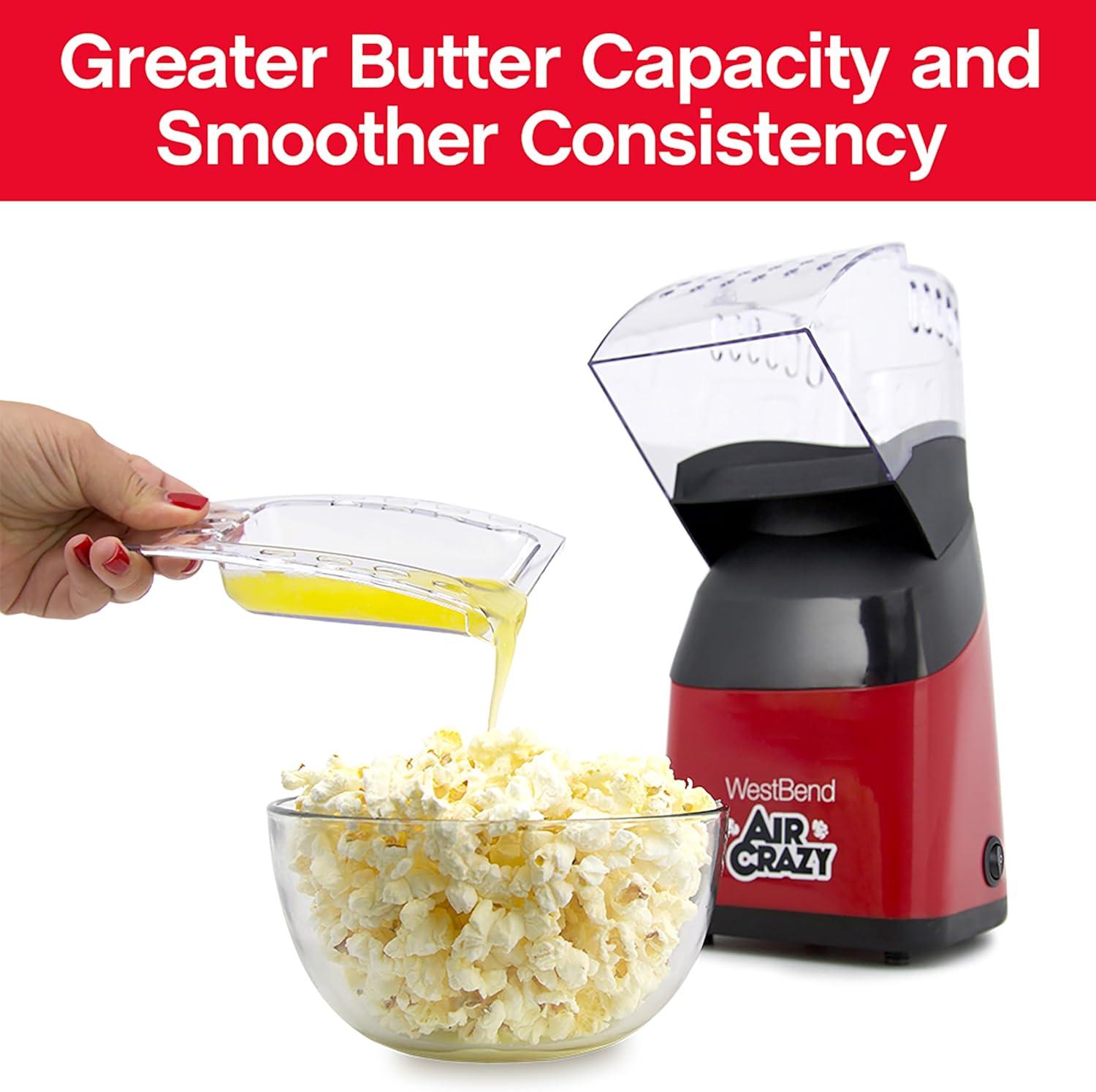 West Bend Air Crazy 4QT Hot Air Popcorn Machine, Ventilation Technology