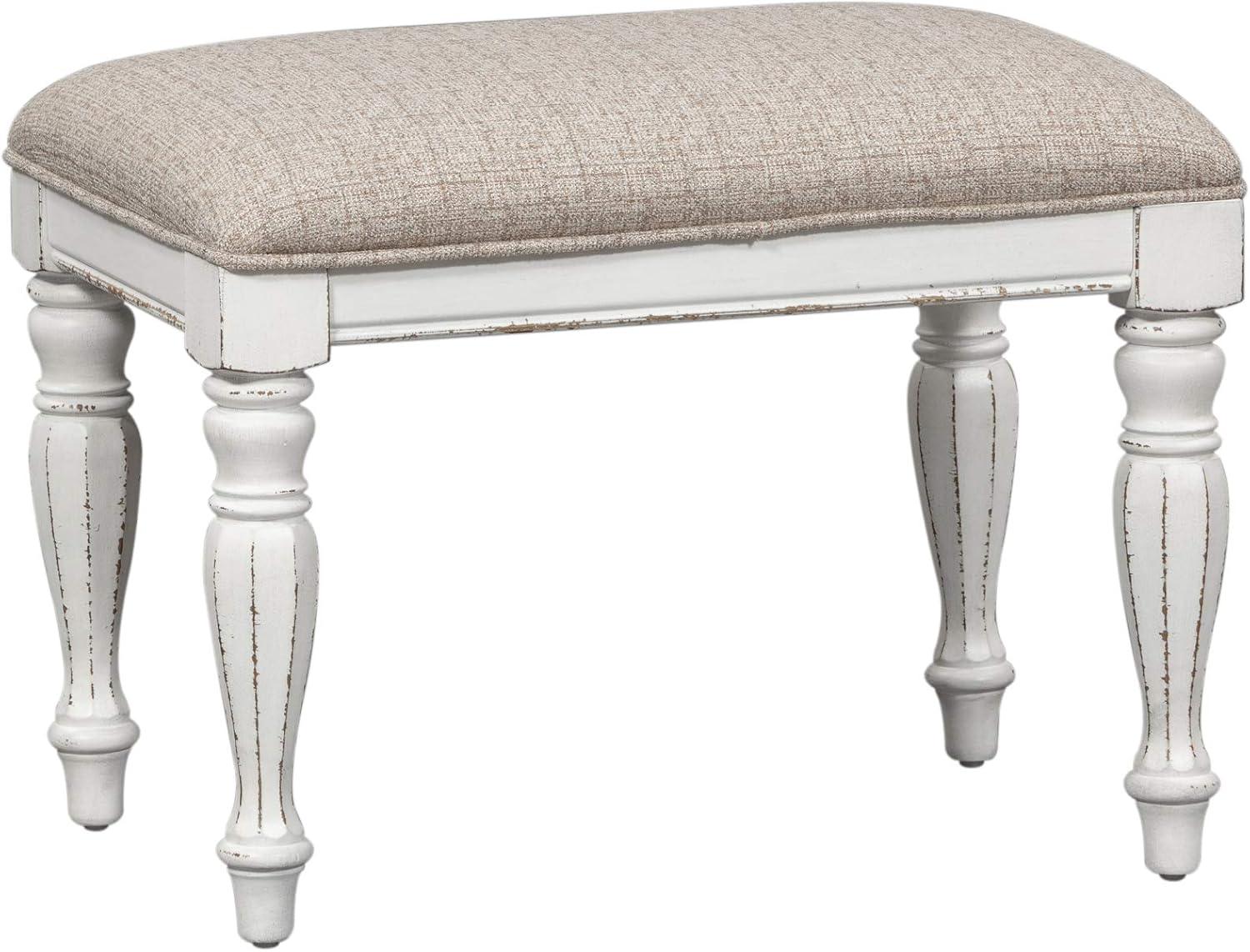 Magnolia Manor Accent Bench in White