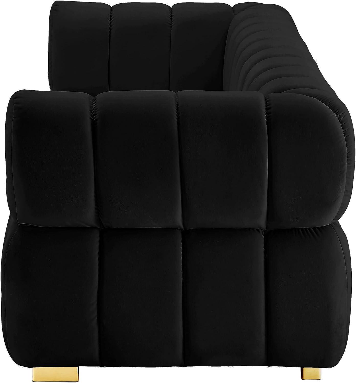 Meridian Furniture Gwen Black Velvet Sofa