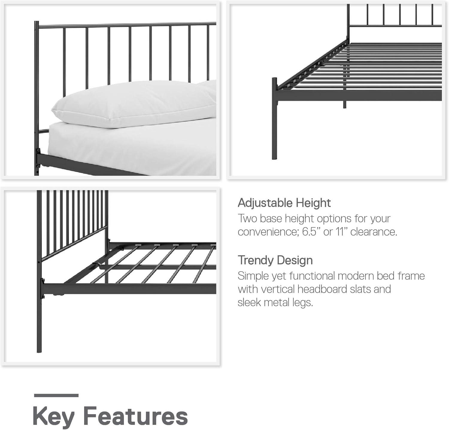 RealRooms Ares Adjustable Height Metal Bed