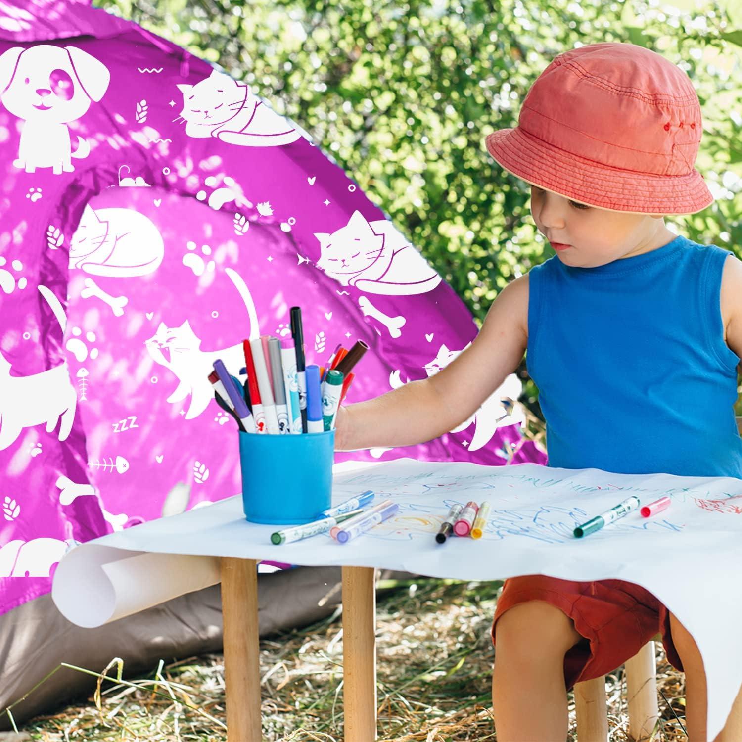 KidzAdventure 2 in 1 Kids Play Tent/Kids Tent for Camping | 1 – 2 Person Backpacking Tent for Kids | Ultralight Indoor & Outdoors Kids Tents – Best Friends Theme