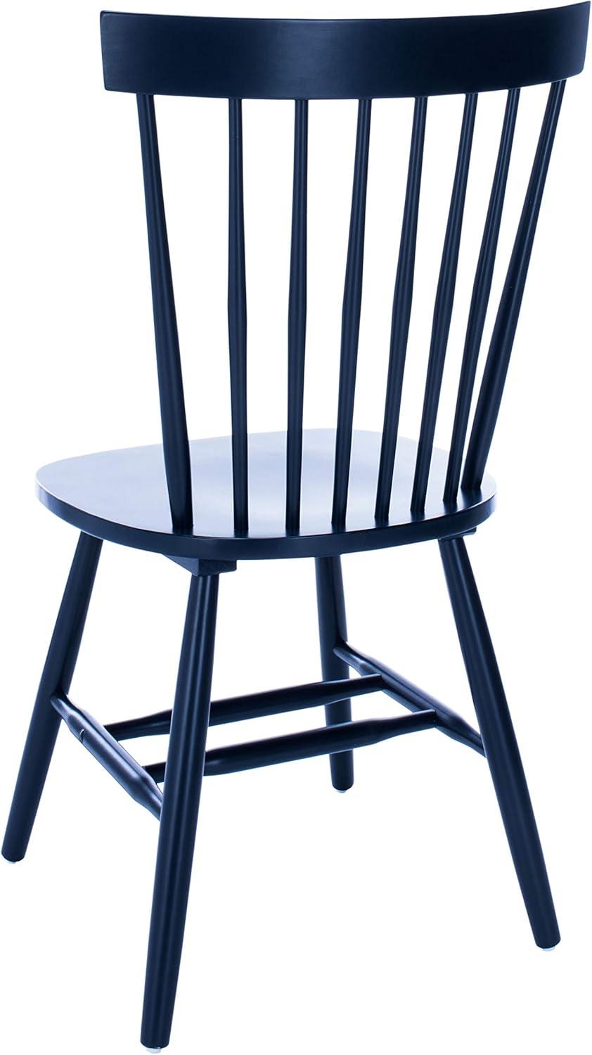 SAFAVIEH Parker Solid 17 in. H Spindle Dining Chair, Navy, Set of 2