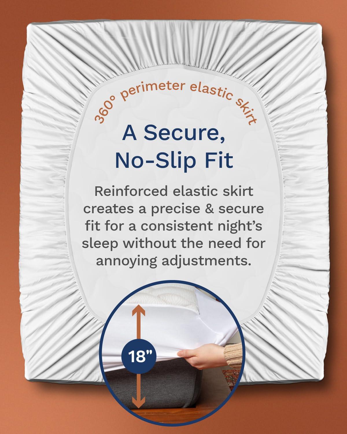 Mattress Pad - 18" deep pockets - Copper-Infused by Viscosoft Twin XL