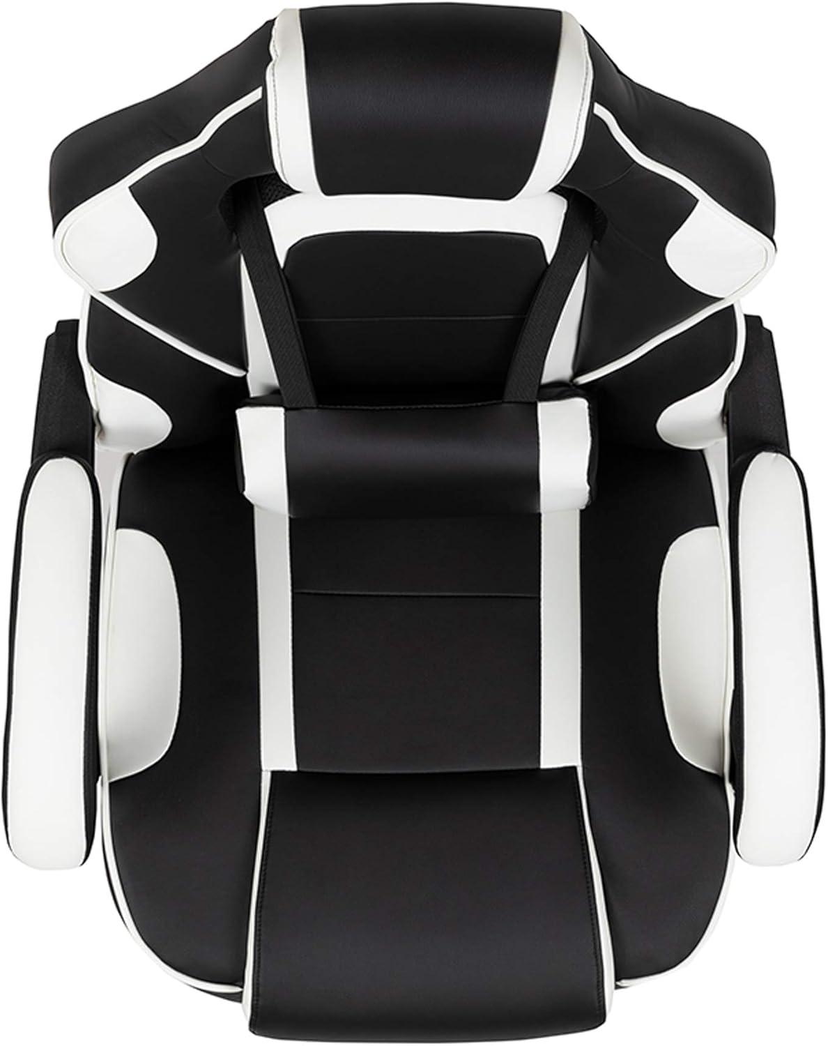 Flash Furniture X40 Gaming Chair Racing Ergonomic Computer Chair with Fully Reclining Back/Arms, Slide-Out Footrest, Massaging Lumbar