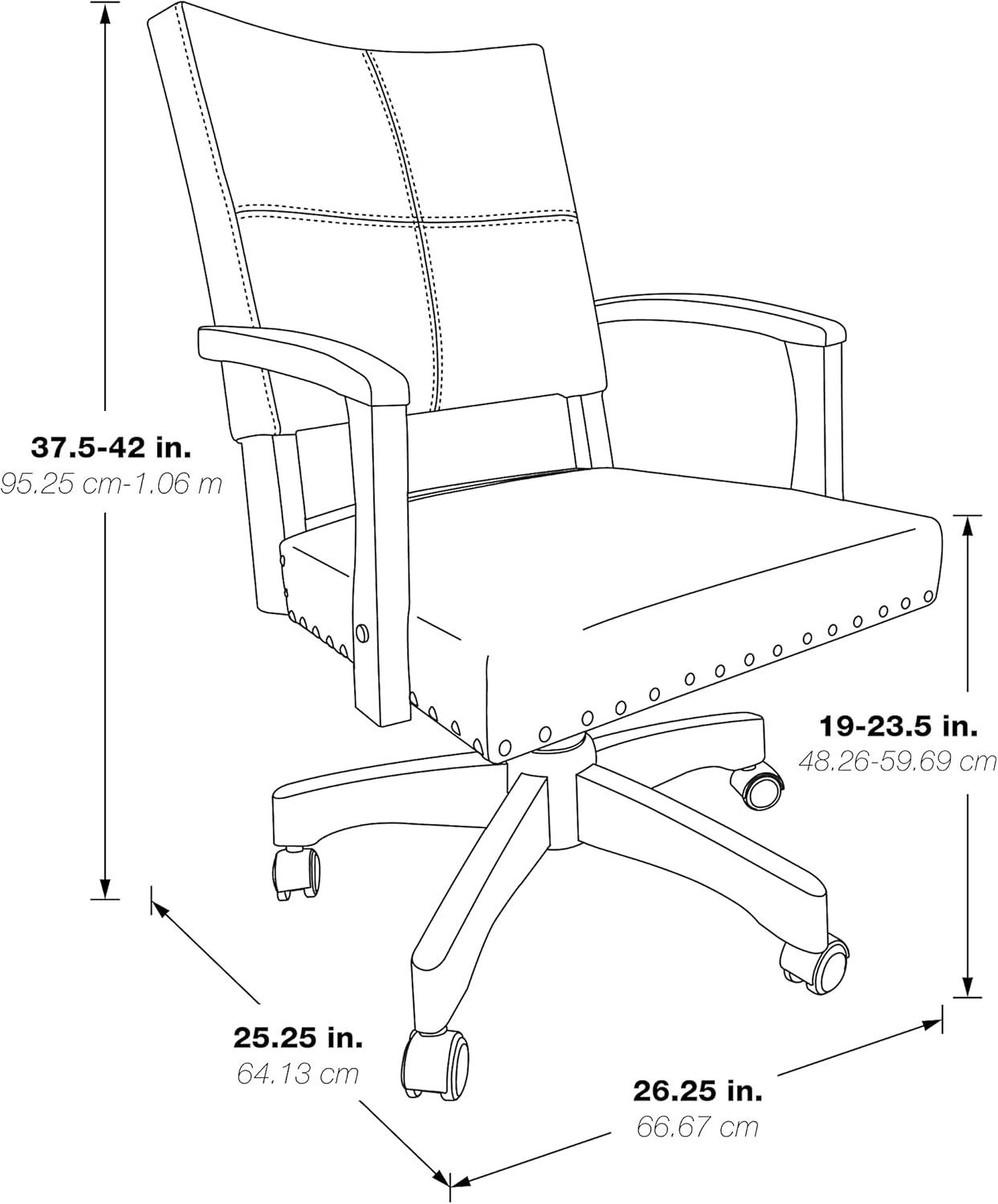 Santina Bankers Chair with Antique Gray Finish and Blue Fabric