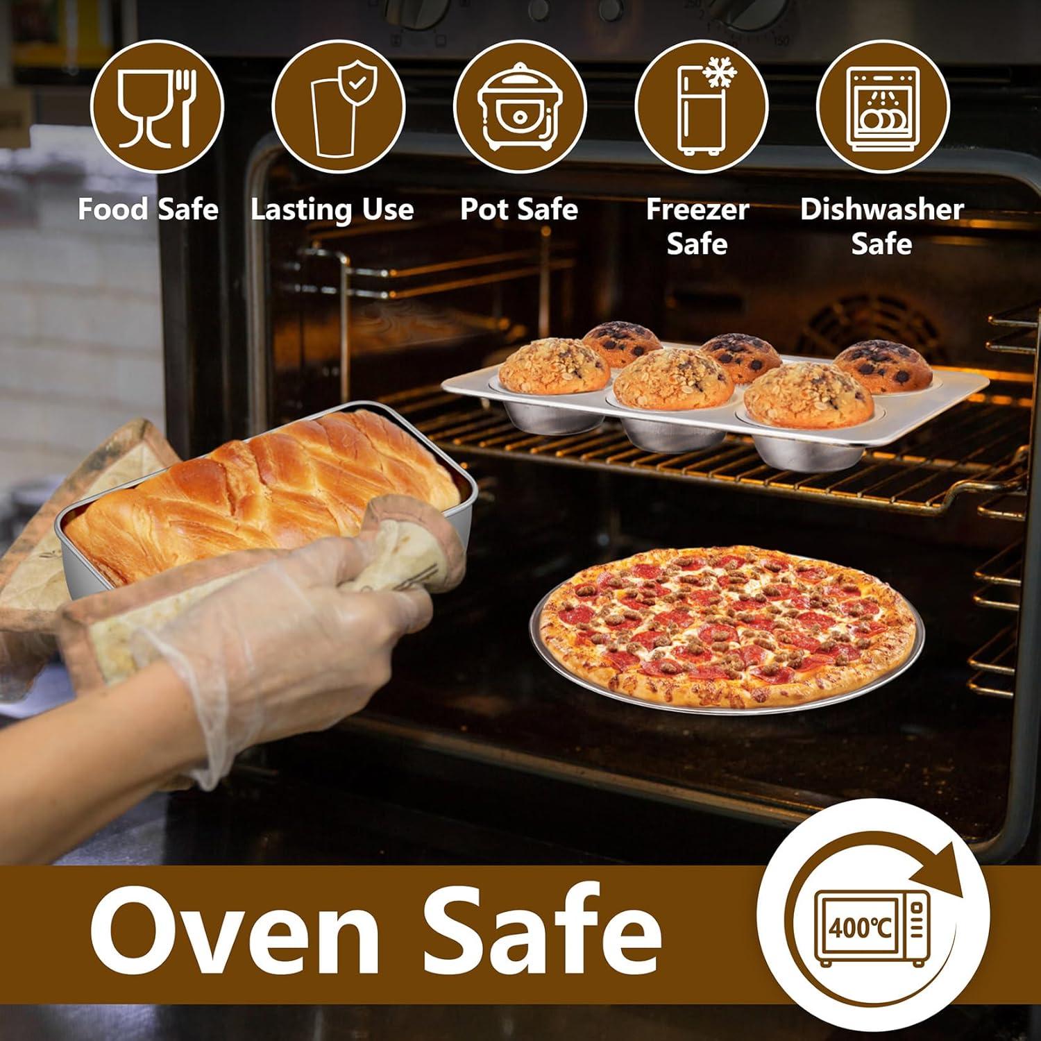 BOPWAY 12-Piece Stainless Steel Baking Pan Set