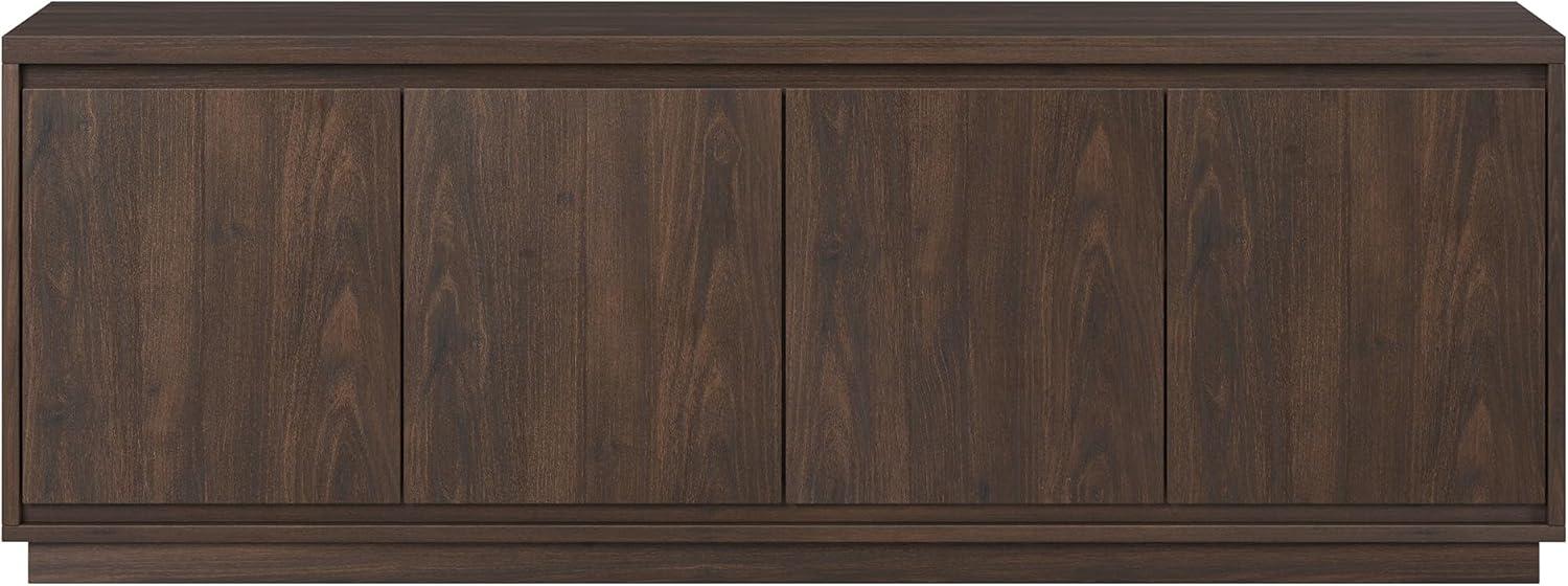 Presque 68" Alder Brown Composite TV Stand with Cabinets