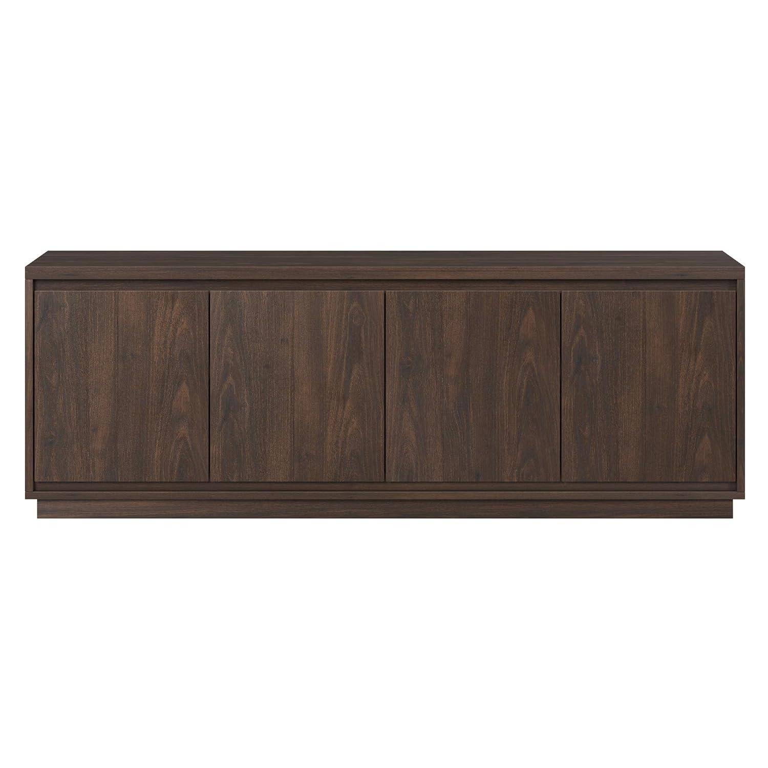 Evelyn&Zoe Presque Rectangular TV Stand for TV's up to 75", Alder Brown