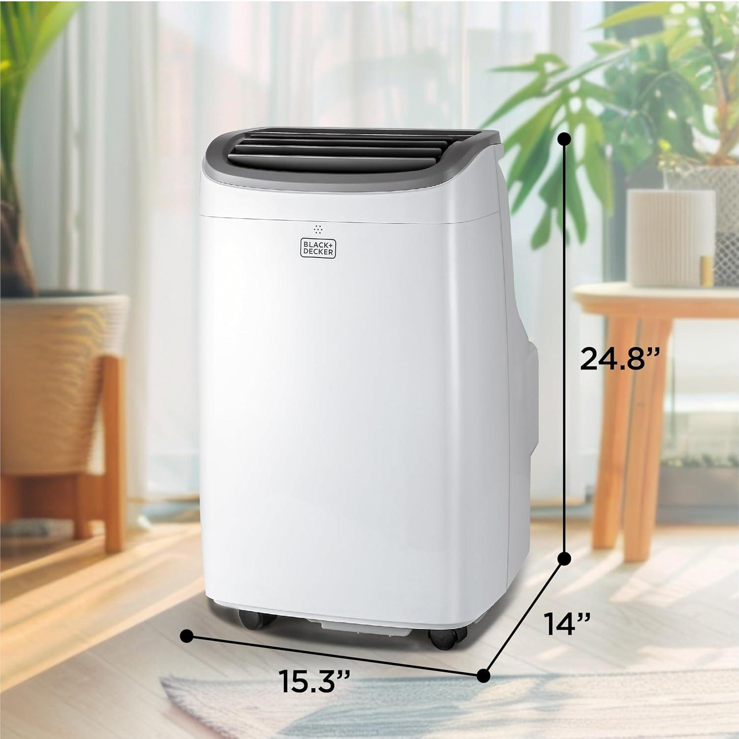 BLACK+DECKER BPACT10WT 5,500 BTU SACC/CEC (10,000 BTU ASHRAE) Portable Air Conditioner for Rooms up to 450 sq. ft.