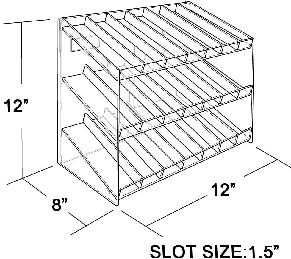 Azar Displays Three-Tier 21 Compartment Display, 7-Comp per Tier. Dimensions: 12"W x 8.5"D x 10.5"H
