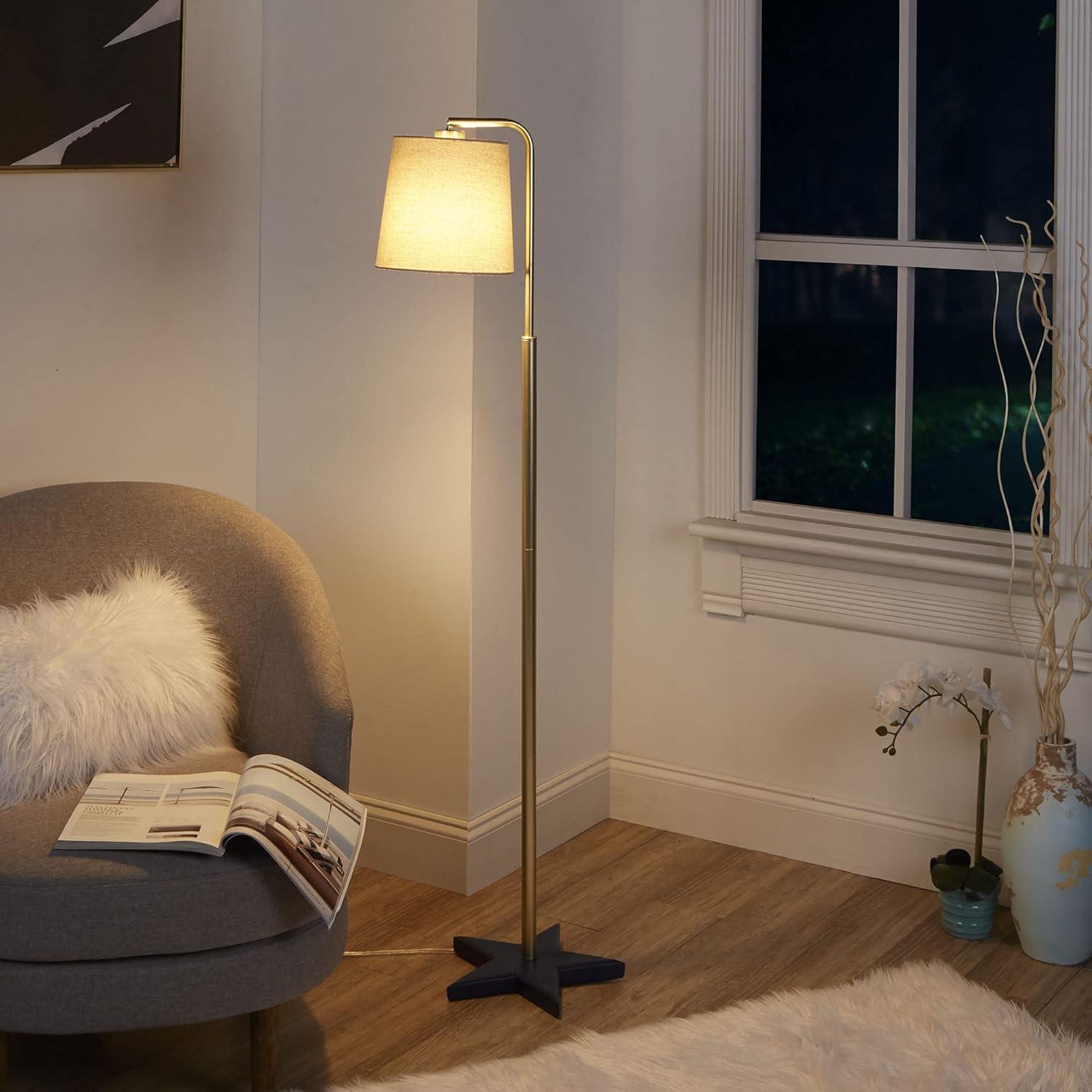 Decor Therapy 57" Star Base Downbridge Floor Lamp, Gold (PL4548)