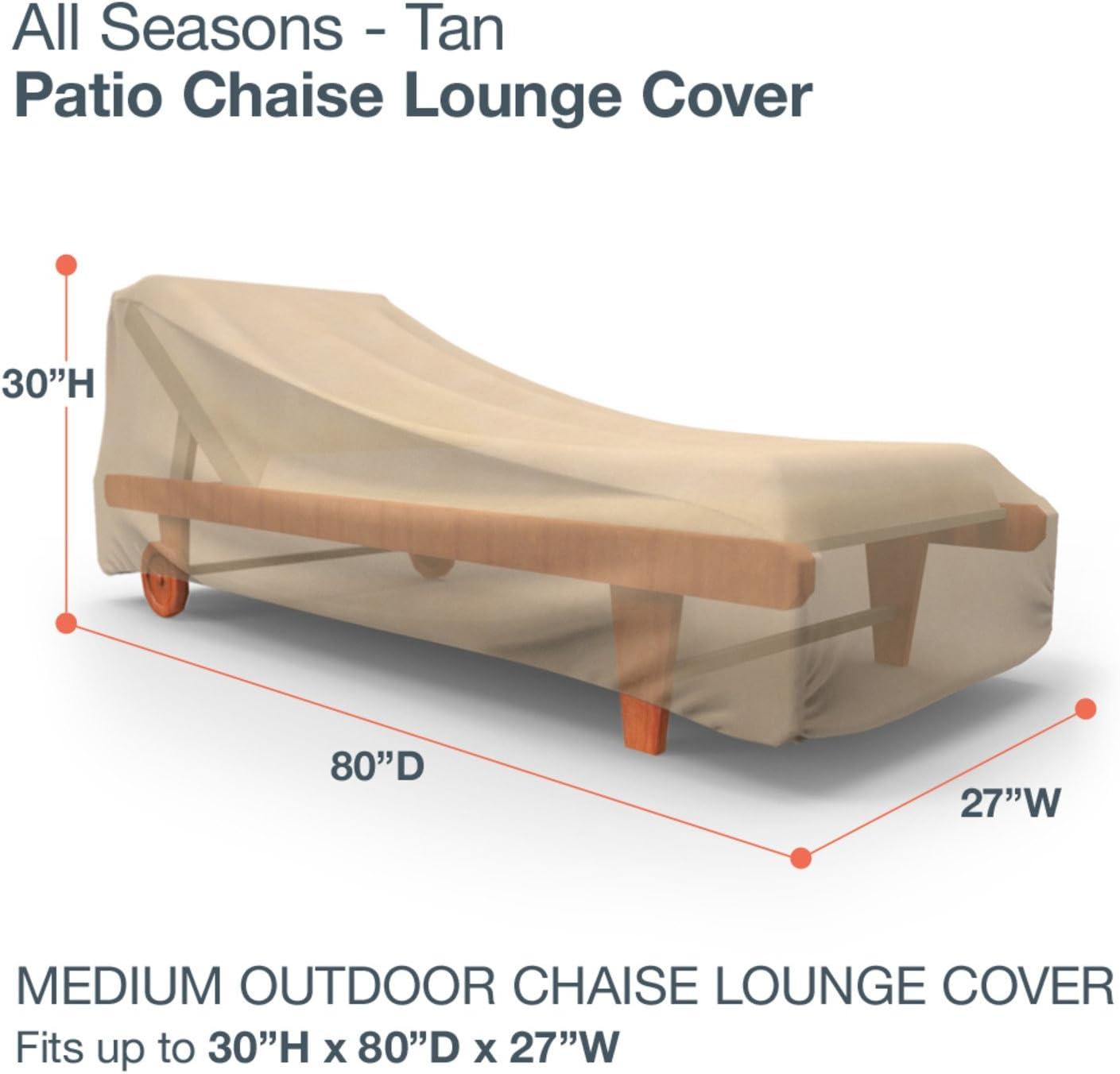 Budge Medium Nutmeg Patio Outdoor Chaise Cover, All-Seasons