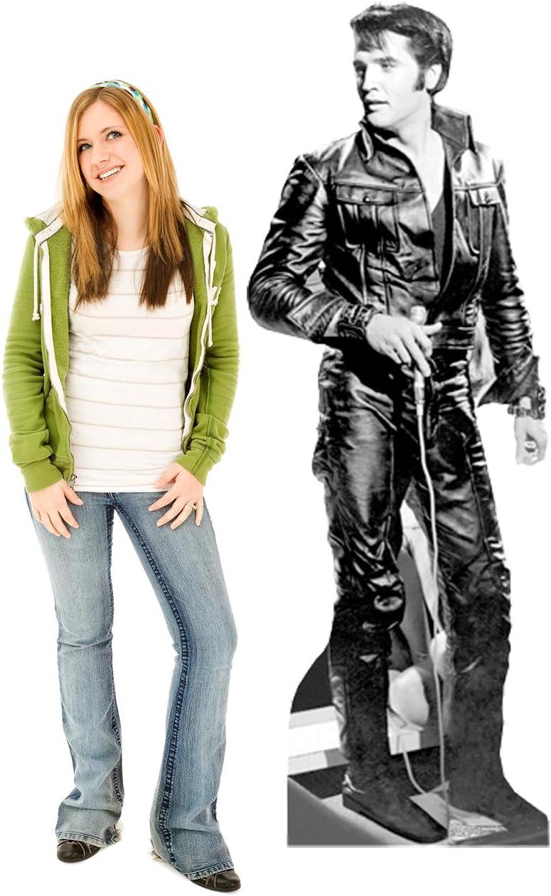 Elvis Presley in Black Leather Life-Size Cardboard Stand-Up