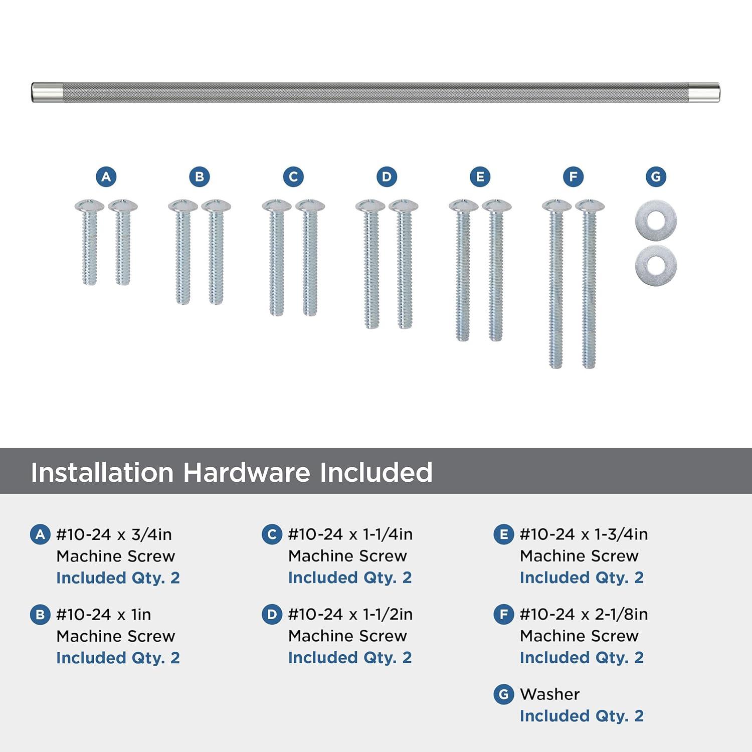 Amerock Esquire 24 inch (610mm) Center-to-Center Polished Nickel/Stainless Steel Appliance Pull