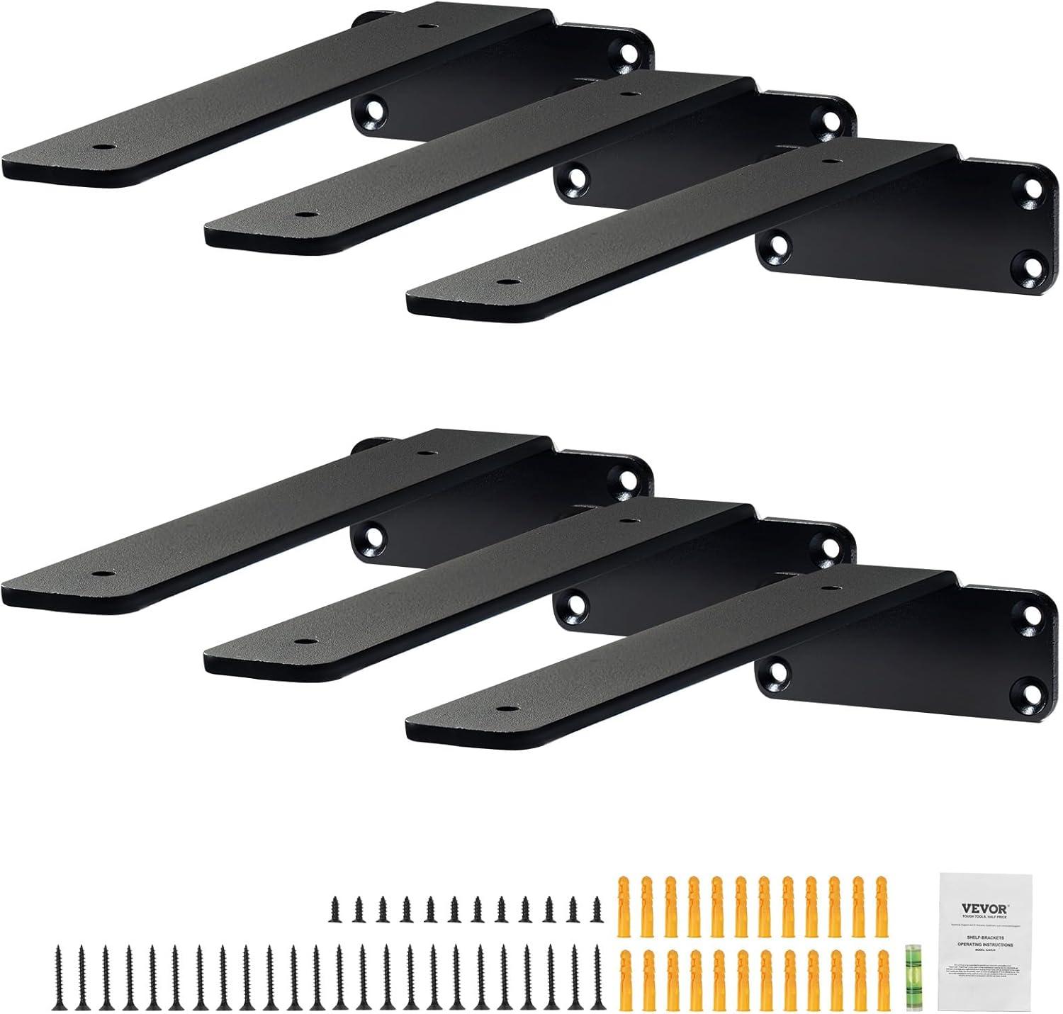 VEVOR Floating Shelf Brackets (Set of 6)