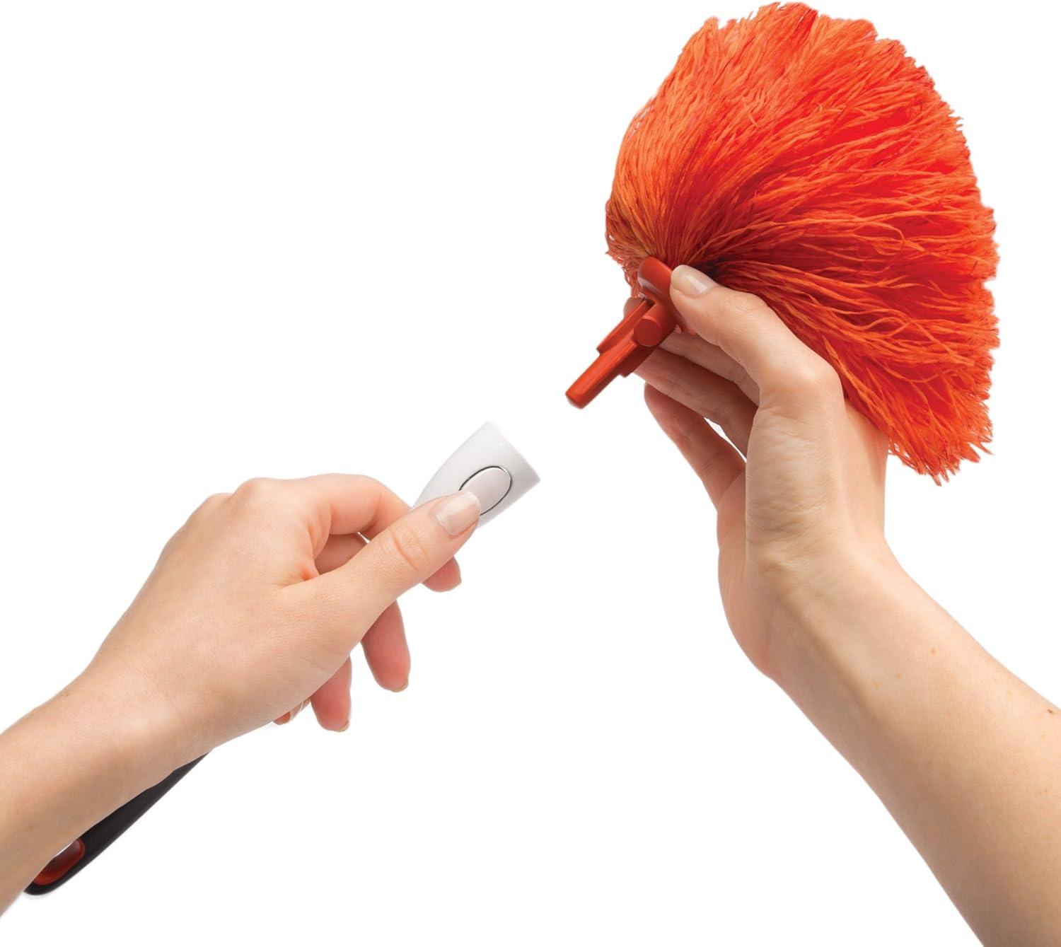 Soft Handle Orange Microfiber Delicate Duster