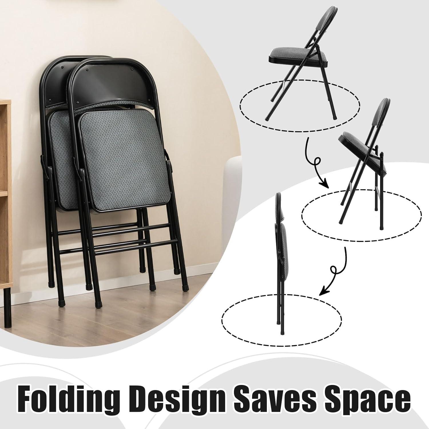 Fabric Padded Banquet Folding Chair Folding Chair Set