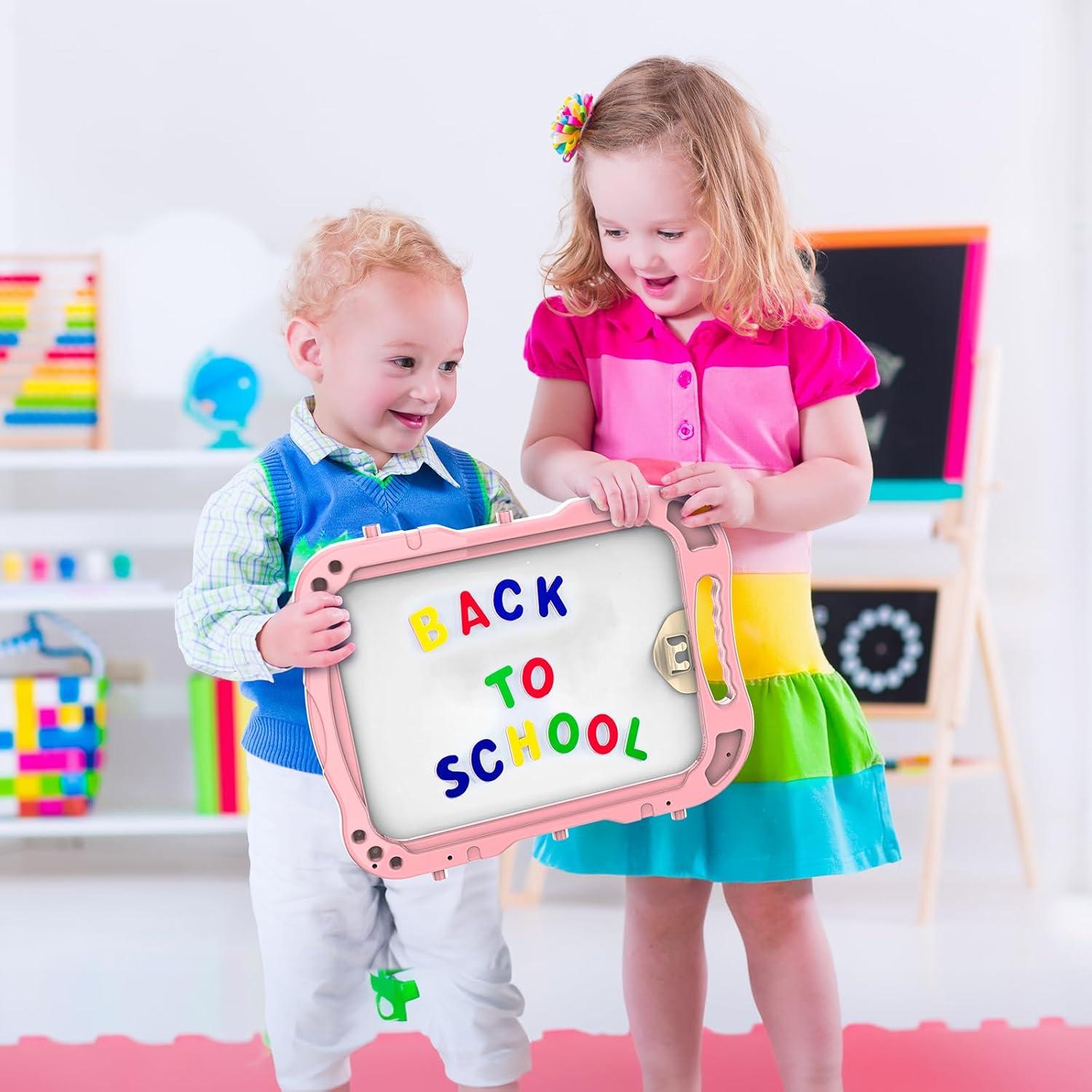 Pink Adjustable Freestanding Double-Sided Magnetic Art Easel