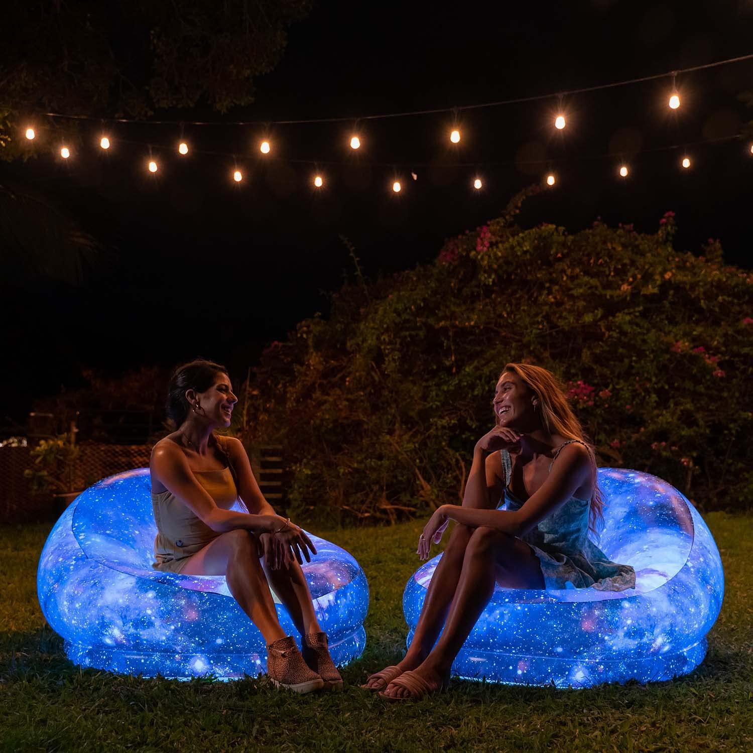 Air Candy Illuminated LED Inflatable Chairs (Galaxy LED Illuminated Gaming Chair)