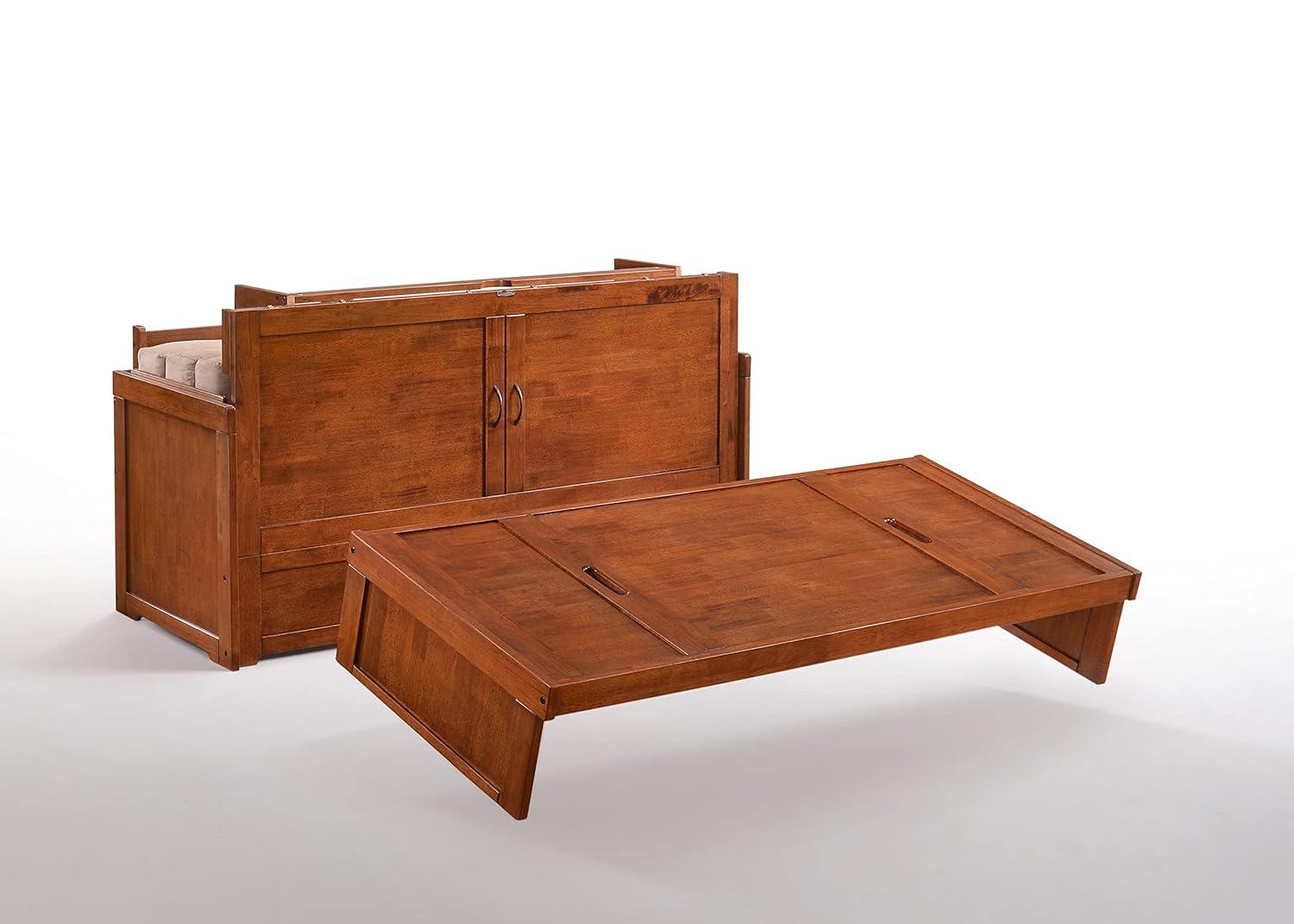 Night & Day Furniture Queen Size Murphy Bed Cabinet with Storage & Charging Ports
