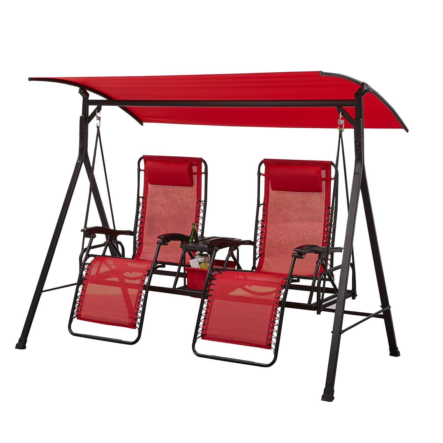 Garden Winds Replacement Canopy Top Cover for Big and Tall Bungee Swing - RED - Will ONLY FIT IF Chair is RED