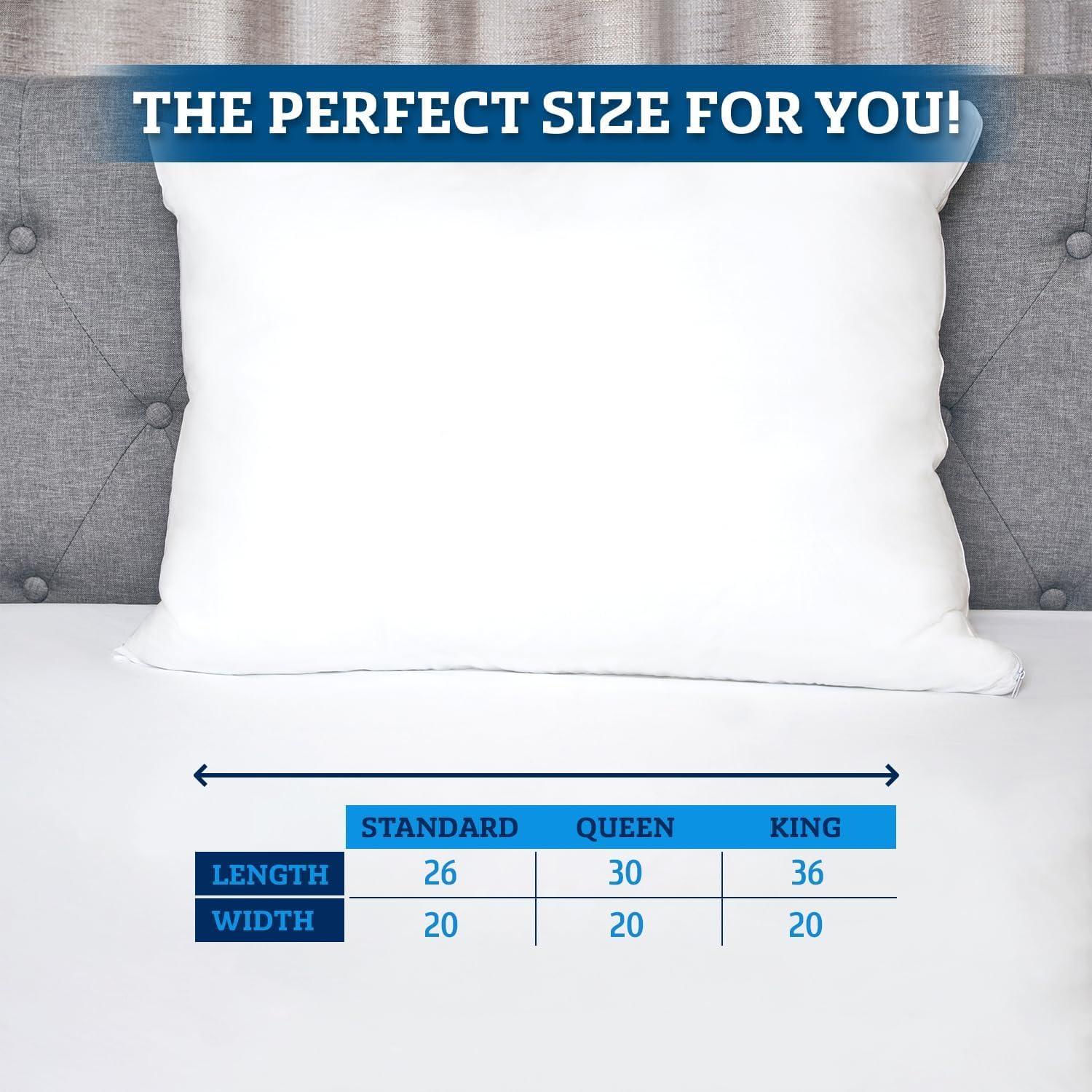 Poly-Cotton Zippered Pillow Cover  - Protects from Dirt, Dust, and Debris -200 Thread Count