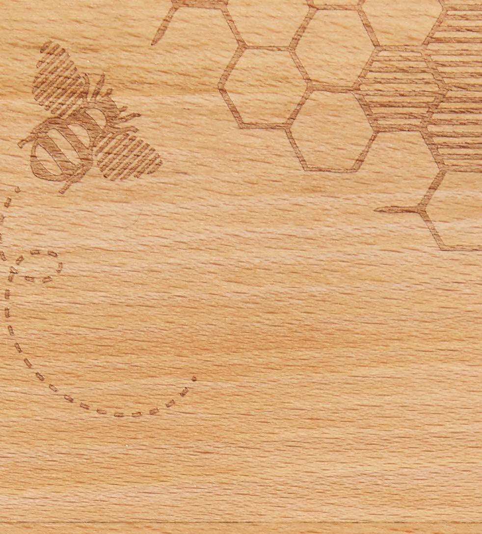 Talisman Designs Beechwood Cheese Board, Honey Bee Collection