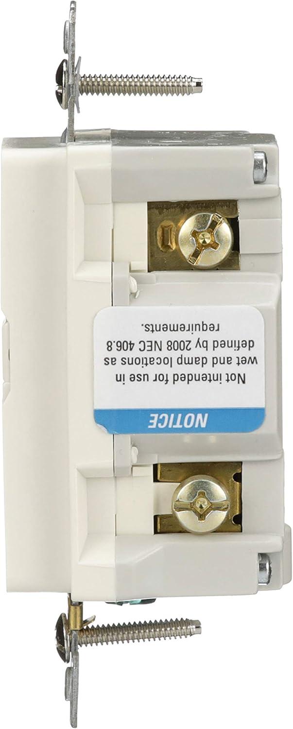 EATON TRSGFA15LA Aaron Hart 15A 125V Tamper Resistant GFCI Receptacle with Audible Alarm, Light Almond