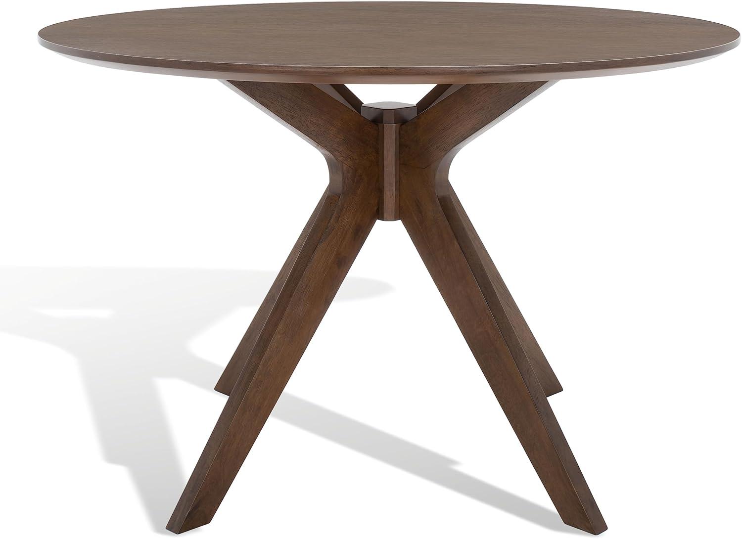 SAFAVIEH Couture Carolee 46" Round Dining Table, Walnut