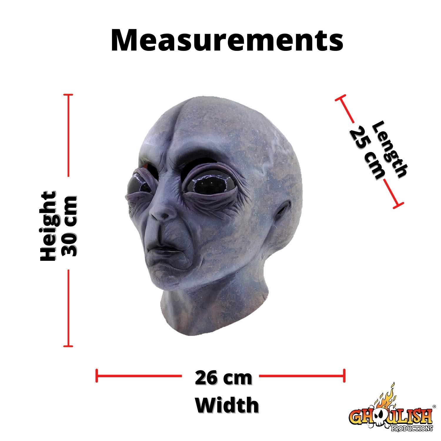 Ghoulish Adult Area 51 Costume Mask - 14 in. - Gray