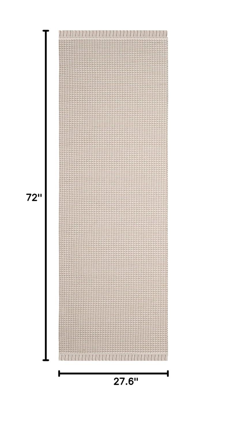Montauk MTK340 Hand Woven Indoor Runner Rug - Ivory/Grey - 2'3"x6' - Safavieh