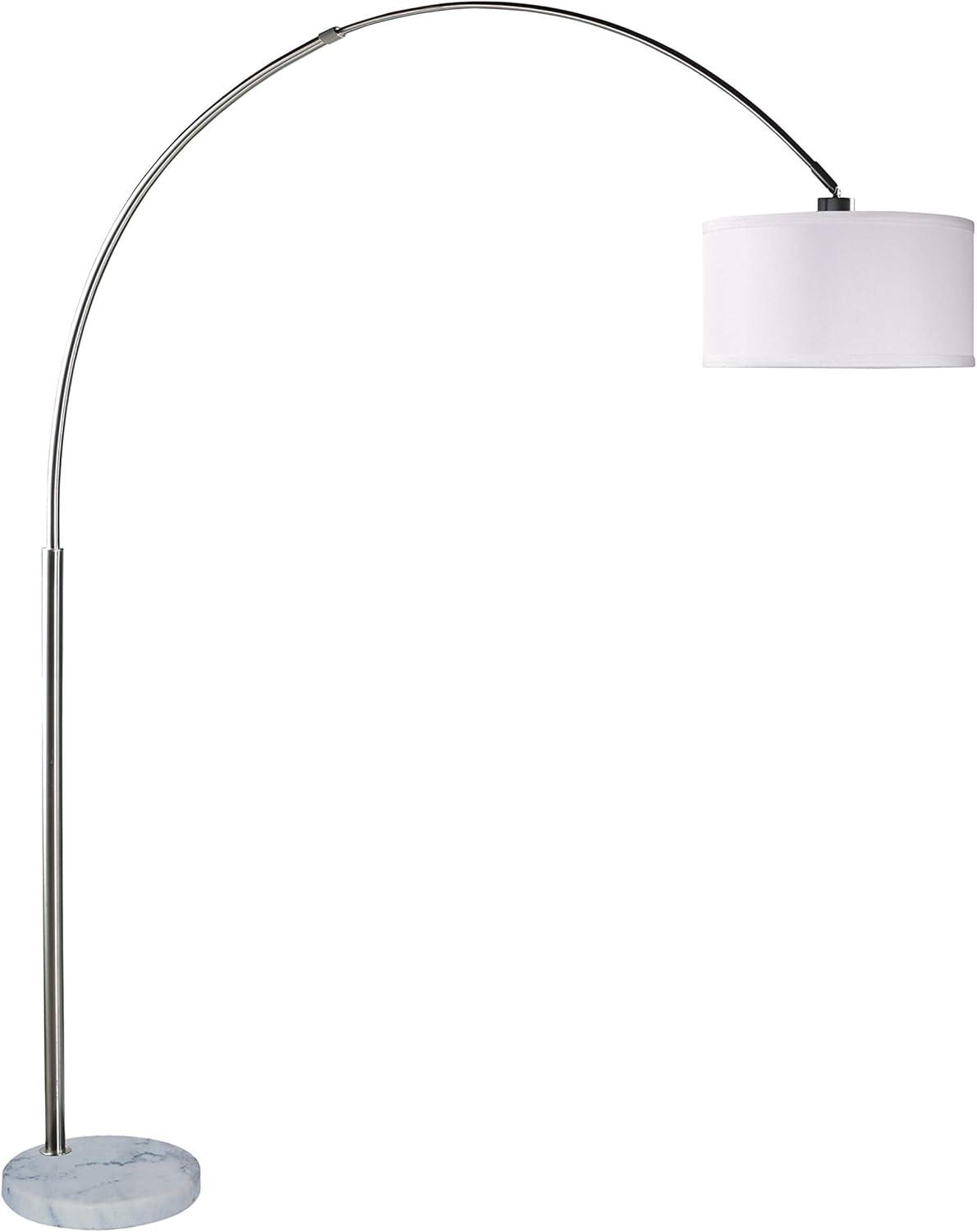 Milton Green Stars Sophia Adjustable 81-Inch Arc Floor Lamp with Marble Base-Color:Gray