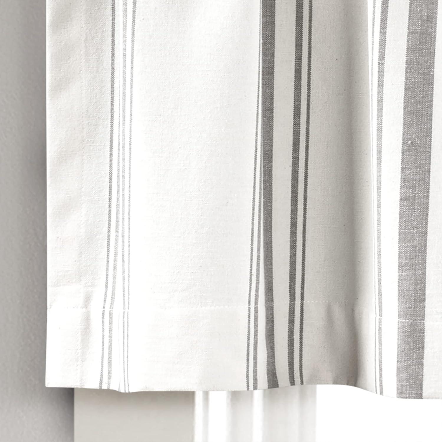 Lush Decor Striped Cotton Tailored Window Valance