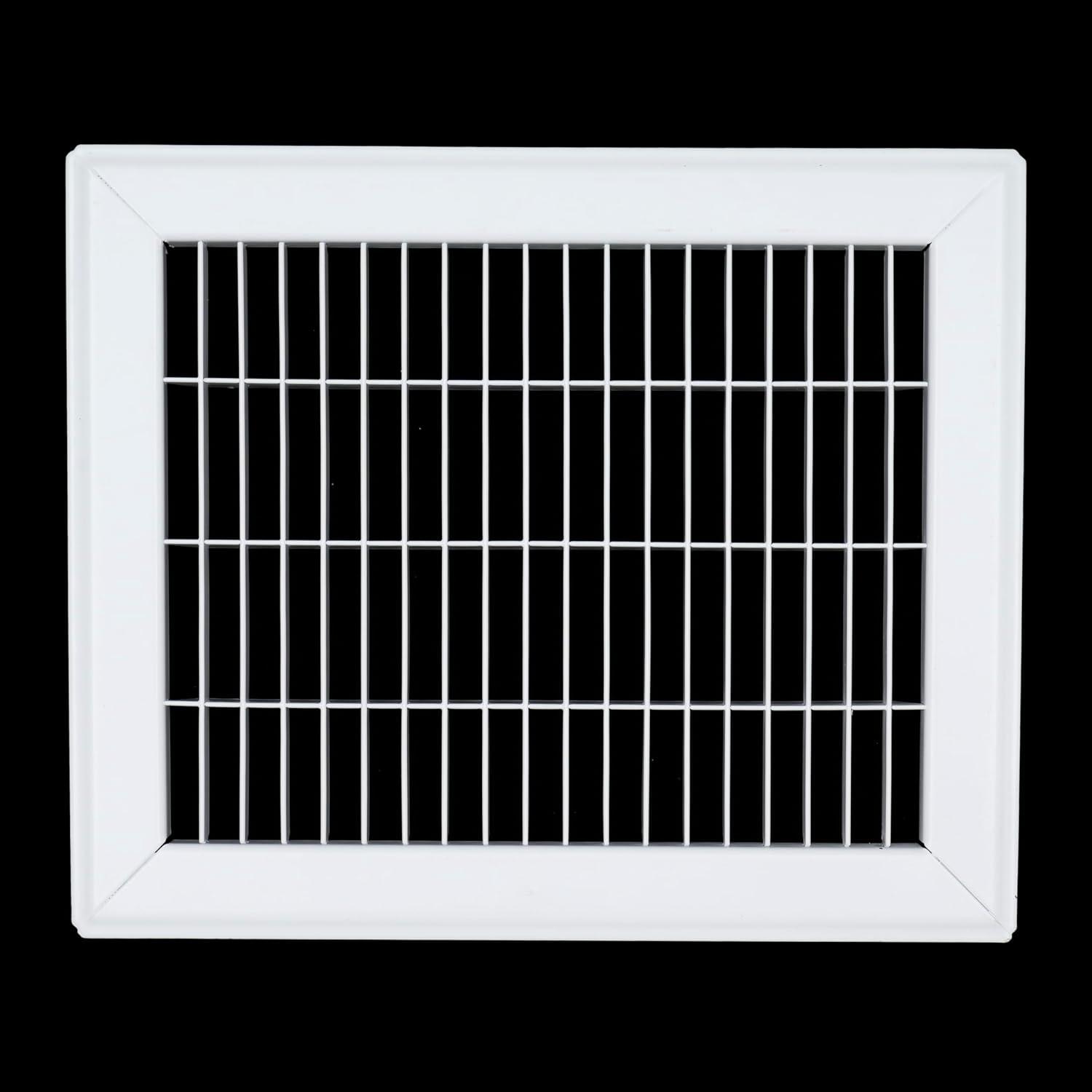 Fits 8x10 Duct Opening | Return Air Floor Grille by Handua| Walkable Vent Cover Grill for Floor | White | Heavy Duty Fixed Blades | Outer Dimensions: 9.75"W X 11.75"H