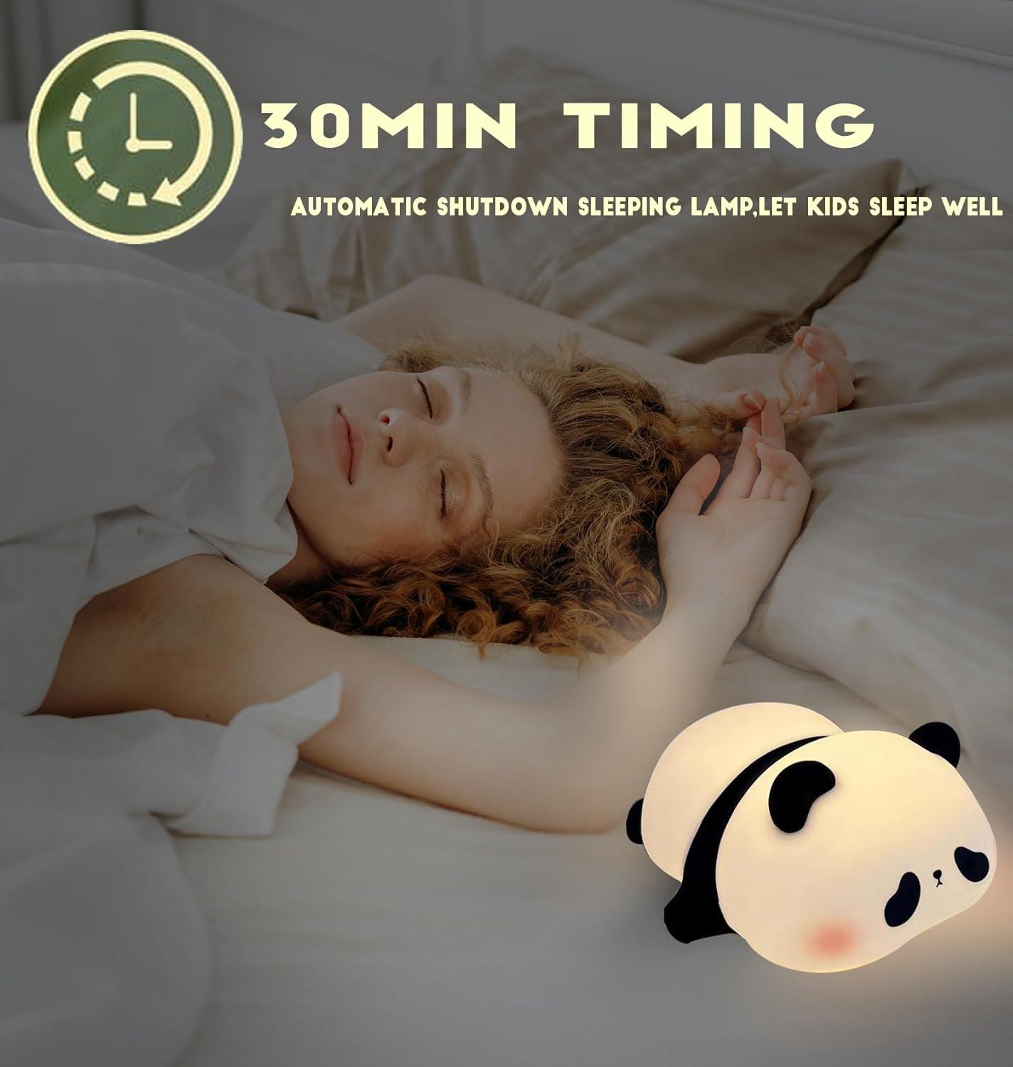 Cute Rechargeable Silicone Panda Night Light for Kids