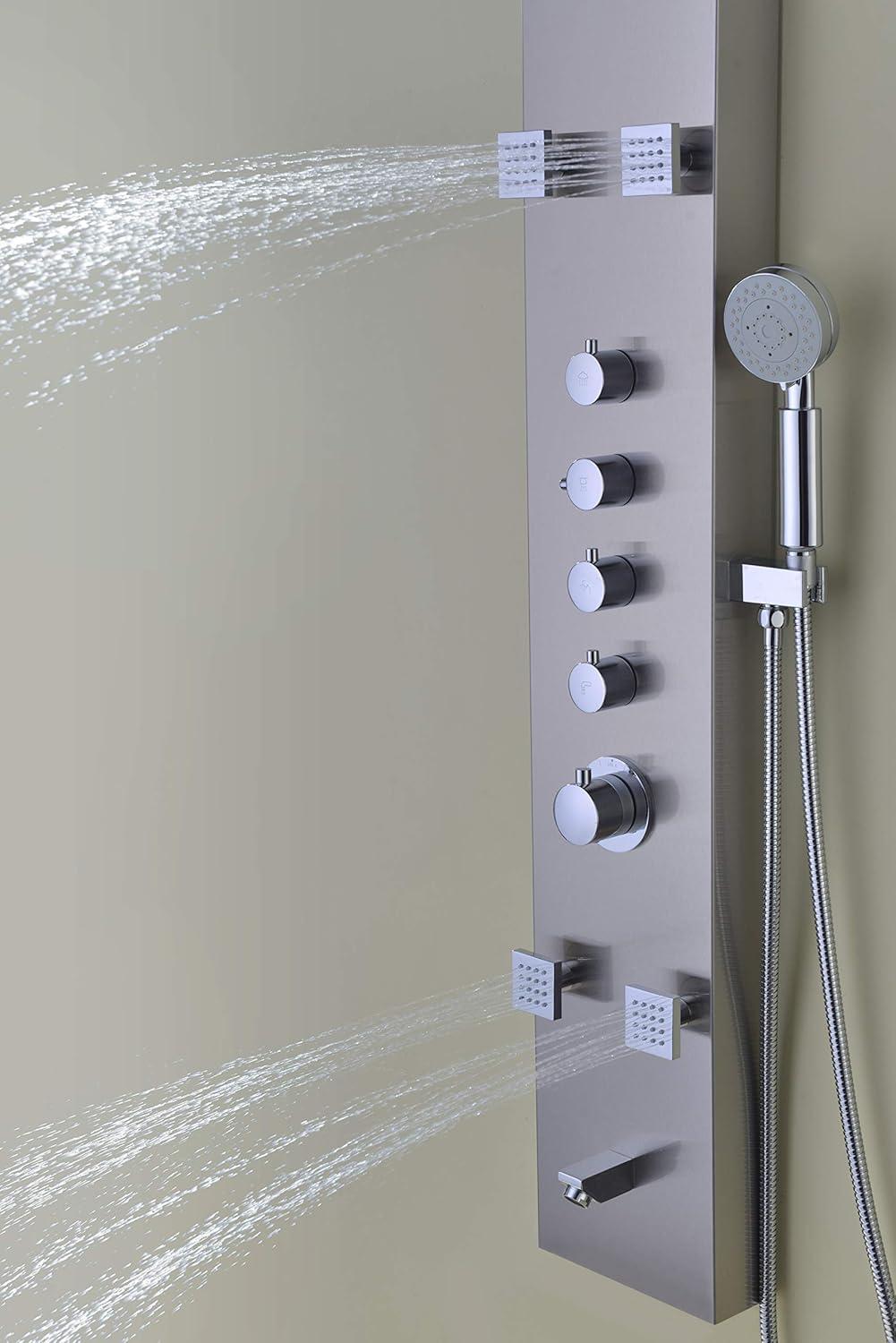 Echo 63'' Shower Panel with Adjustable Shower Head