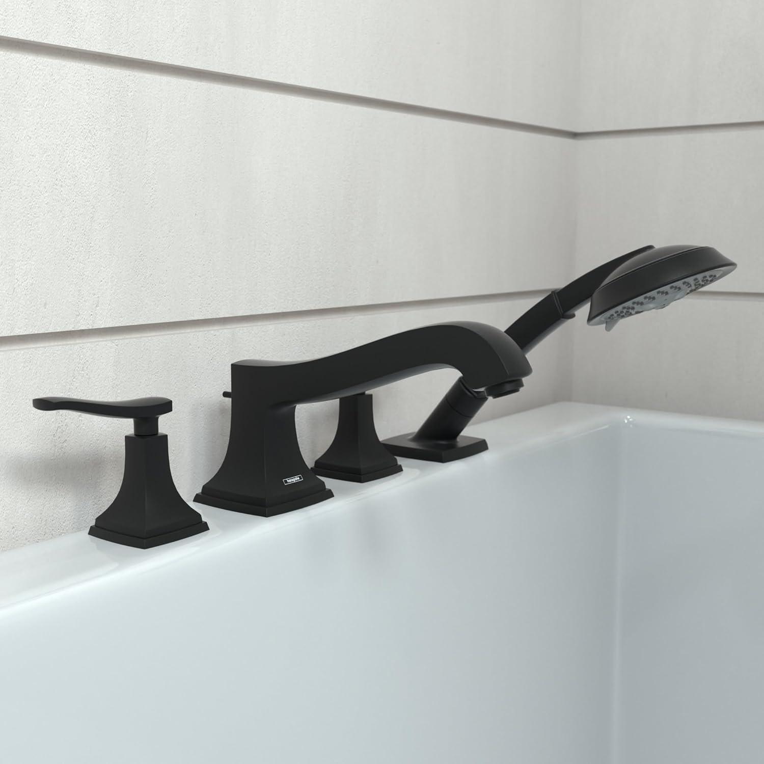 Hansgrohe Metropol Classic 4-Hole Roman Tub Set Trim with 1.8 GPM Handshower Trim Set Only