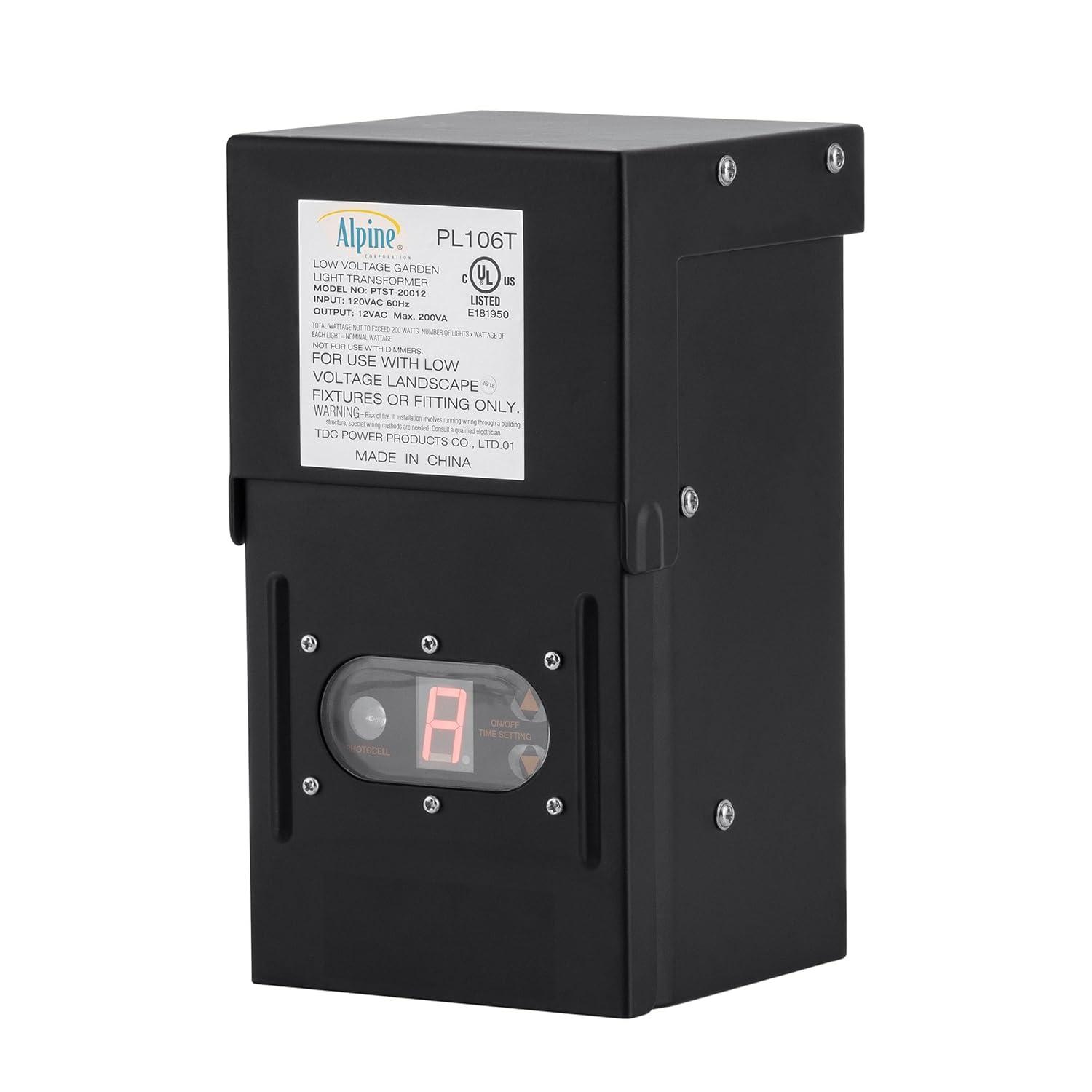 Alpine 200 Watt Transformer with Timer and Photo Cell PL106T