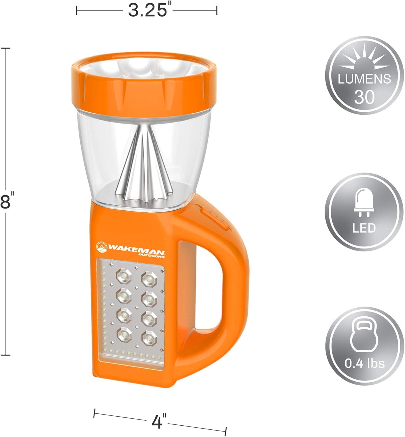 3-in-1 LED Lantern - Compact, Lightweight Camping Light, Flashlight, and Panel Illumination for Reading and Emergencies by Wakeman Outdoors (Purple)