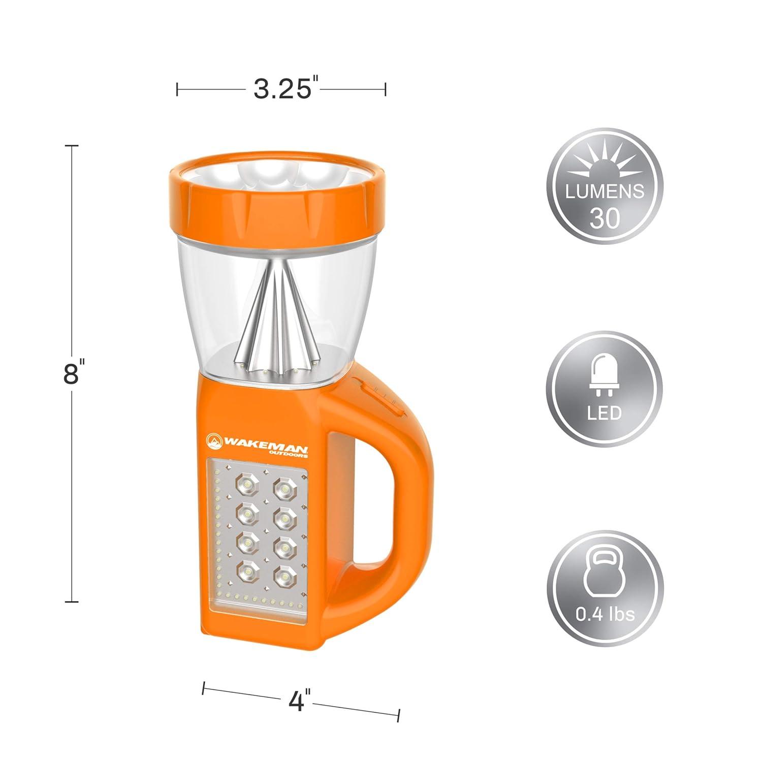 3-in-1 LED Lantern - Compact, Lightweight Camping Light, Flashlight, and Panel Illumination for Reading and Emergencies by Wakeman Outdoors (Purple)