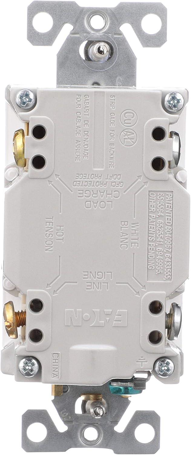 White 20A Tamper Resistant GFCI Duplex Receptacle with Wall Plate