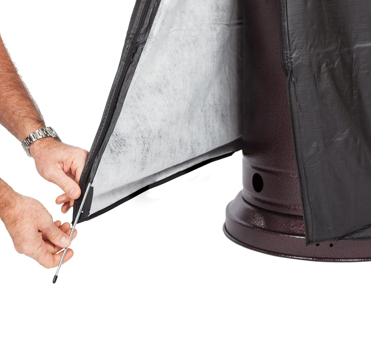 Heavy Duty Black Vinyl Full-Length Patio Heater Cover