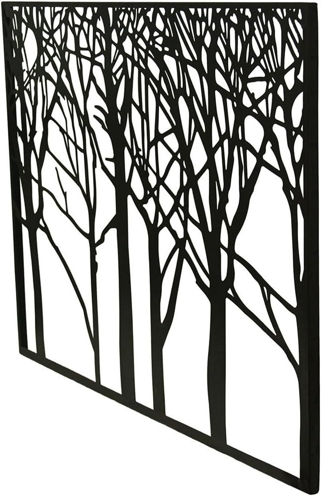 DecMode Black Metal Tree Wall Decor