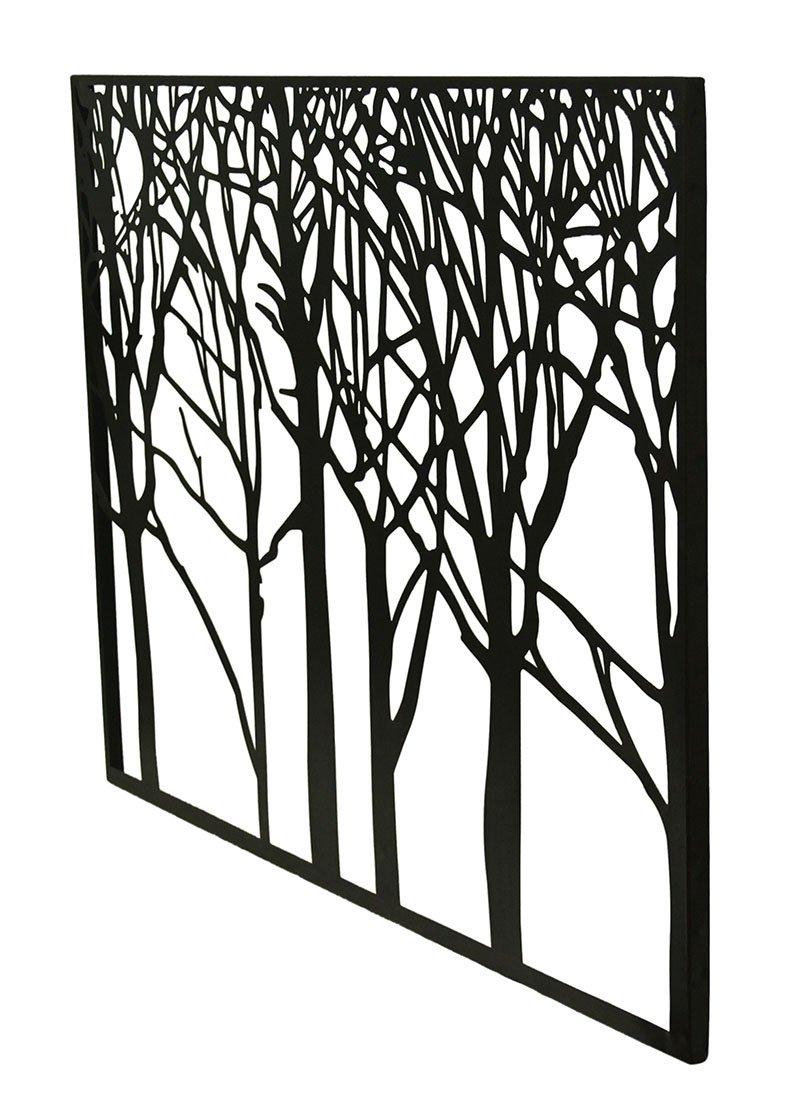 DecMode Black Metal Tree Wall Decor