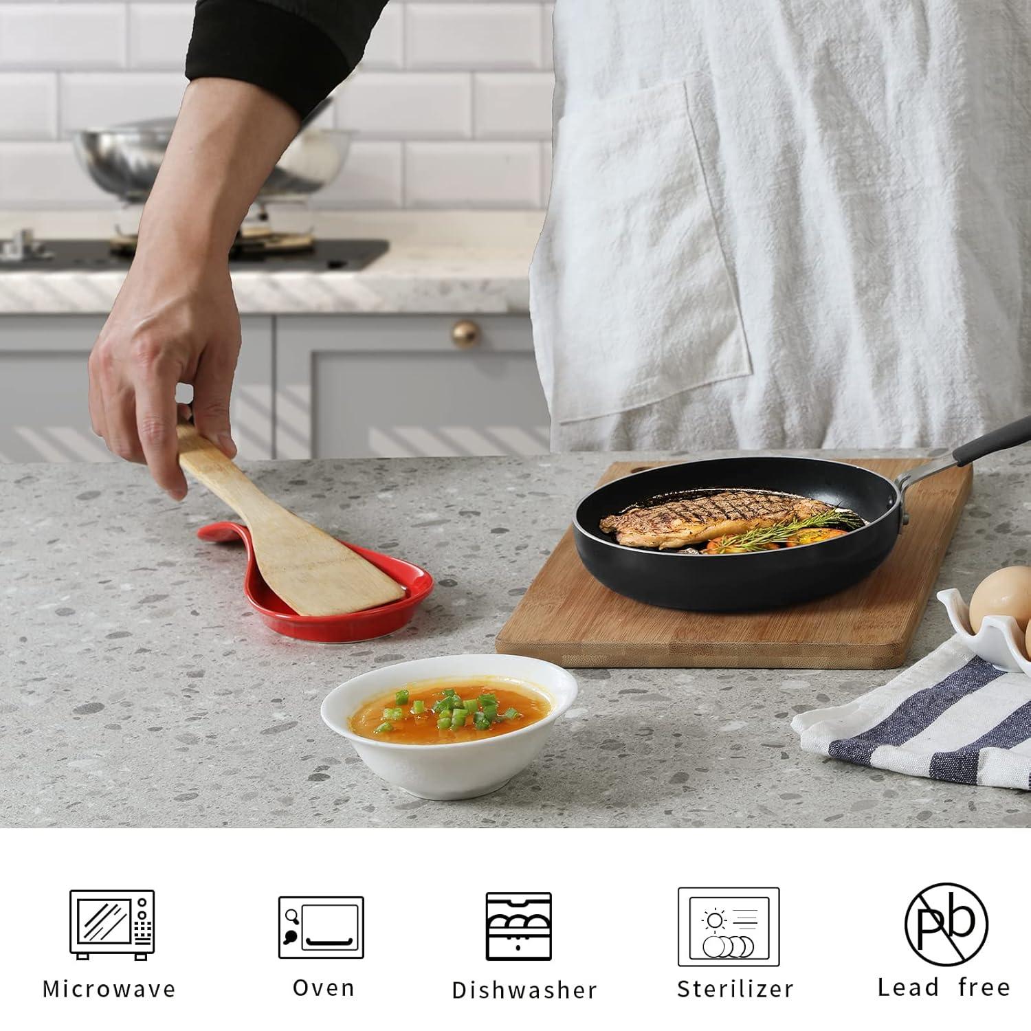 Red Barrel Studio® Newmont Ceramic / Porcelain Oval Spoon Rest