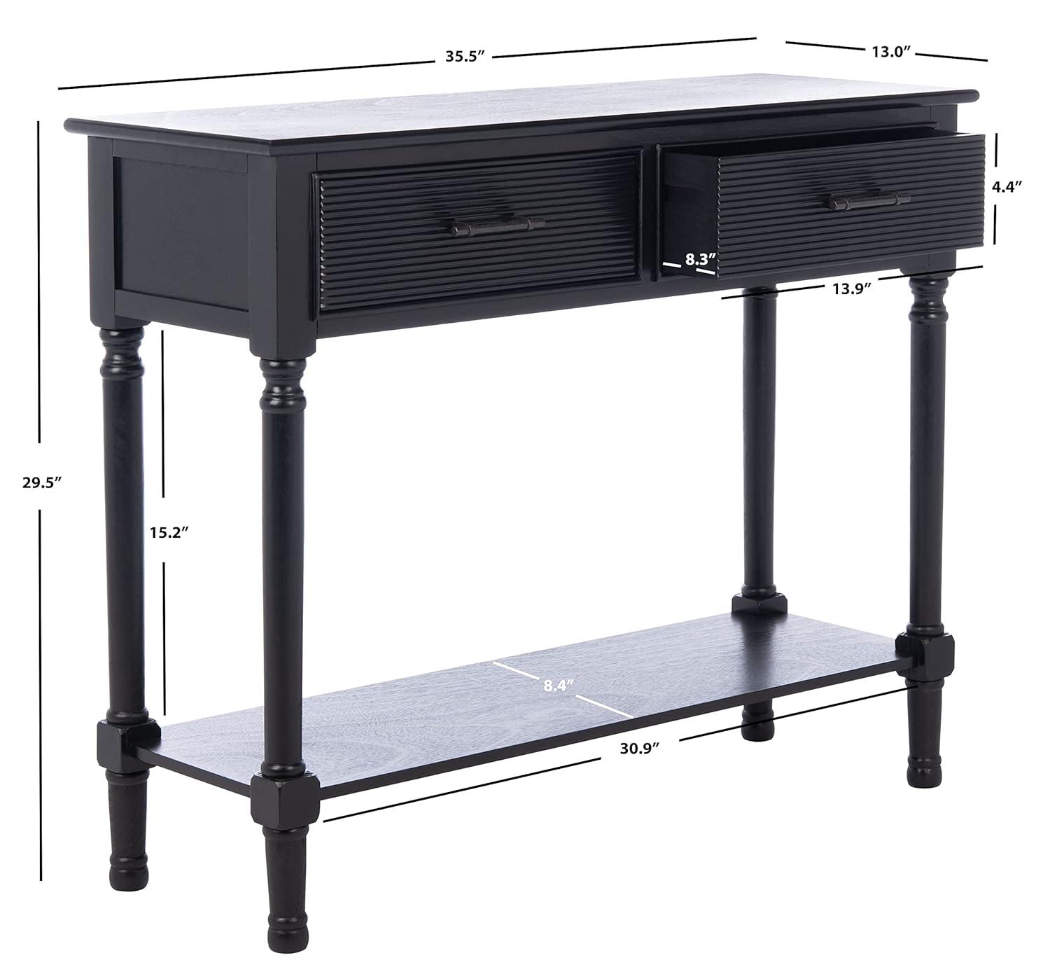 Ryder 2 Drawer Console Table - Black - Safavieh