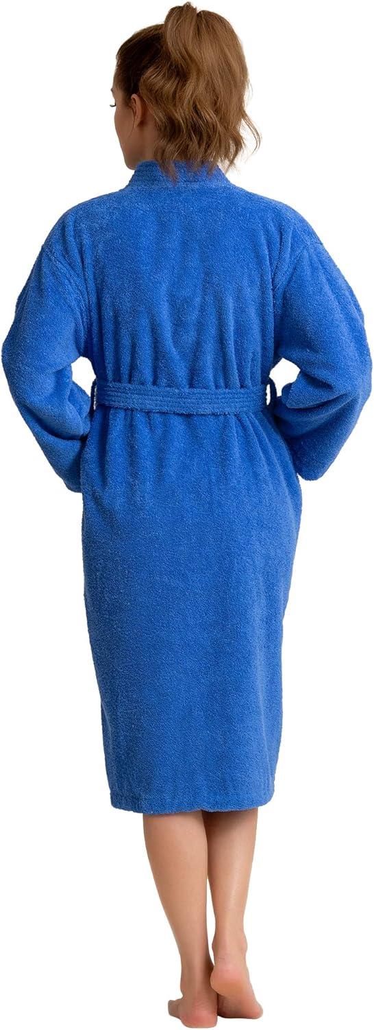 Ingobert Cotton Terry Cloth Mid-Calf Bathrobe with Pockets